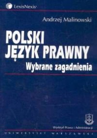 Polski język prawny Wybrane zagadnienia - okładka książki