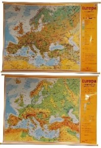 Europa. Krajobrazy. Ukształtowanie - zdjęcie reprintu, mapy