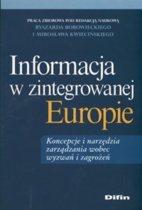 Informacja w zintegrowanej Europie - okładka książki