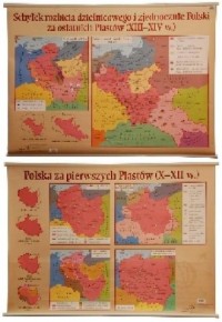Polska za pierwszych Piastów X-XX - zdjęcie reprintu, mapy
