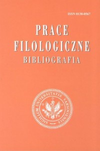 Prace filologiczne. Bibliografia - okładka książki
