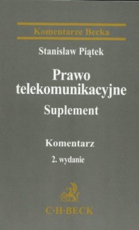 Prawo telekomunikacyjne. Suplement - okładka książki
